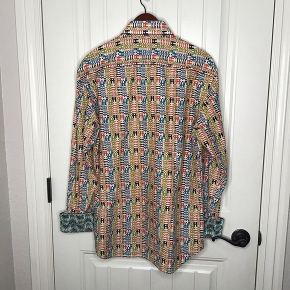 Robert Graham Euro Fit Long Sleeve Button Up Shirt. - Picture 5 of 14
